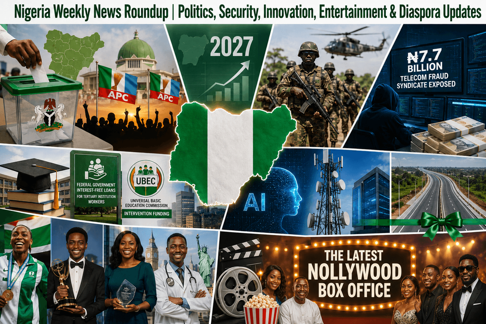 Nigeria Weekly News Roundup | Politics, Security, Innovation, Entertainment & Diaspora Updates