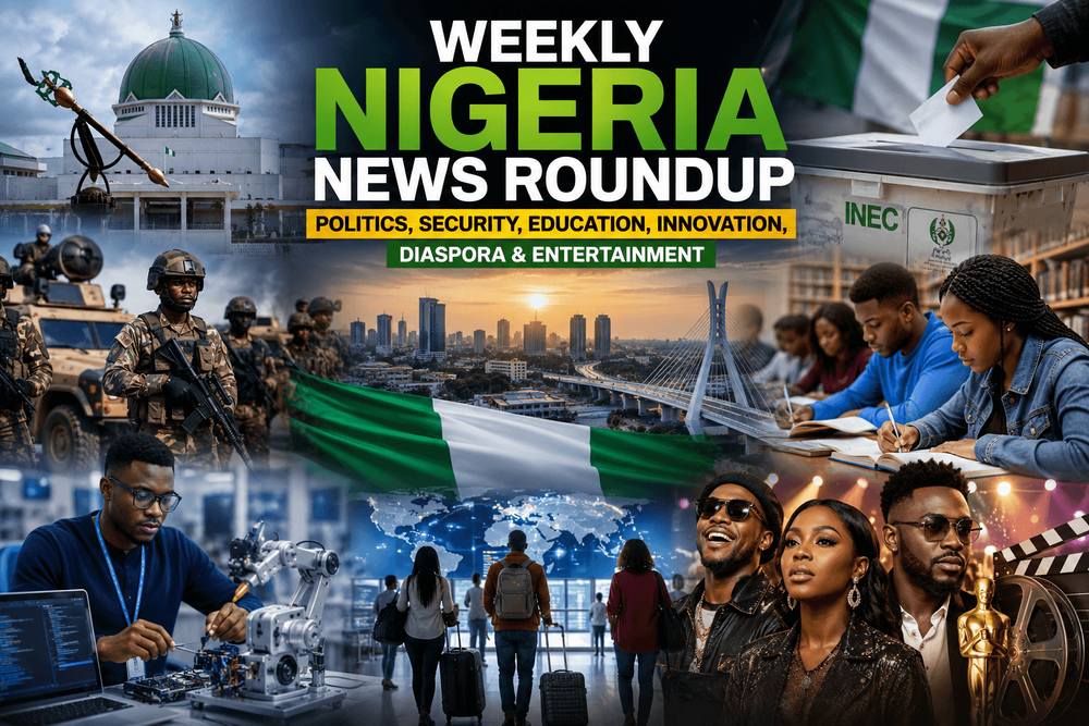 Weekly Nigeria News Roundup | Politics, Security, Education, Innovation, Diaspora & Entertainment